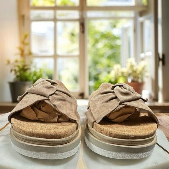 GABOR 82.851 Suede Sesame Platform Slip-on Slide Size 39 US 8.5 - Picture 4 of 15